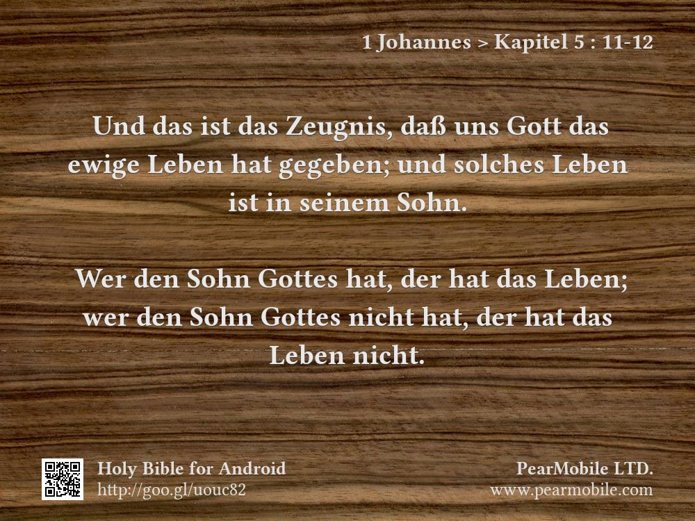 1 Johannes, Kapitel 5:11-12
